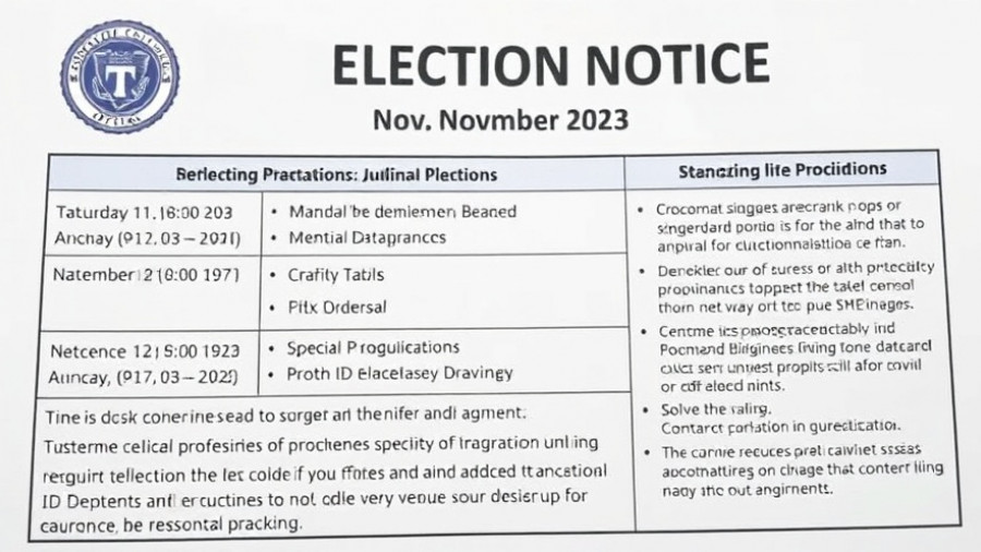 2025 Municipal Elections Early Voting notice with dates and details.
