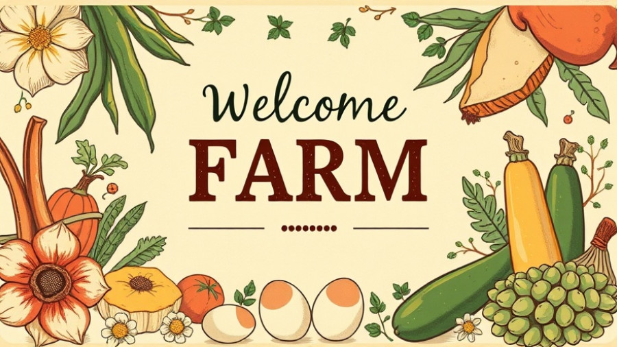 Veteran's Farm of NC self-service stand flyer with vegetable illustrations.