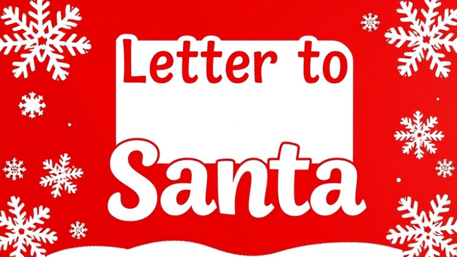 Letters to Santa Aberdeen poster with festive red background.