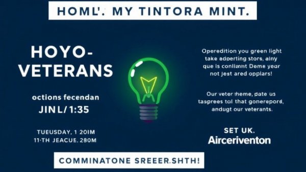 Flyer for Operation Green Light 2025 thanking veterans.