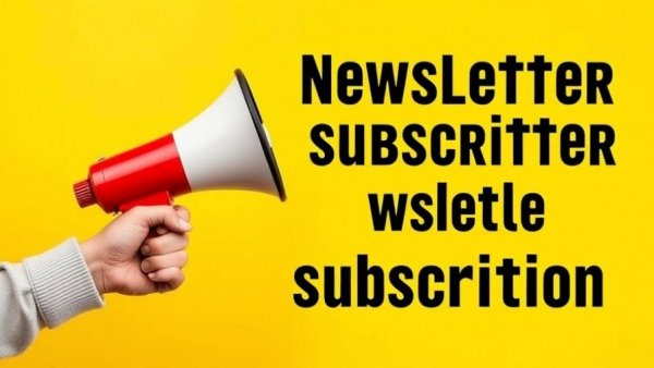 Newsletter subscription banner with megaphone and text, Drug Charges in Southern Pines.