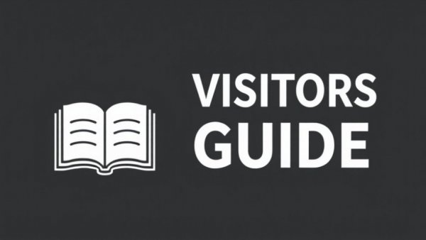 Minimalistic black and white 'Visitors Guide' icon