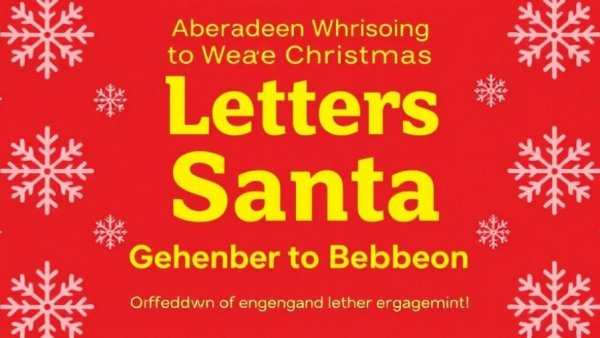 Poster for Letters to Santa Aberdeen event with festive red snowflakes.