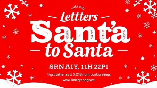 Festive Letters to Santa event poster for Aberdeen, vibrant design.