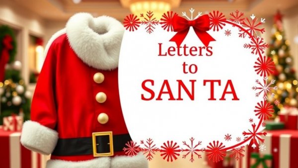 Aberdeen Letters to Santa event poster with red snowflake border.