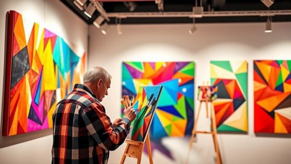 Colorful Hastings Art Gallery Exhibit poster with exhibit details.