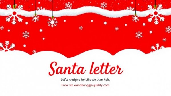 Festive holiday flyer for Letters to Santa in Aberdeen.