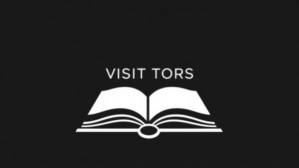 Visitors guide icon with text in white.