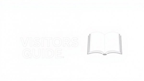 Visitors guide logo with book icon, minimalist monochrome design.