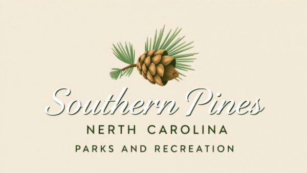 Southern Pines Parks Recreation logo with pine cone