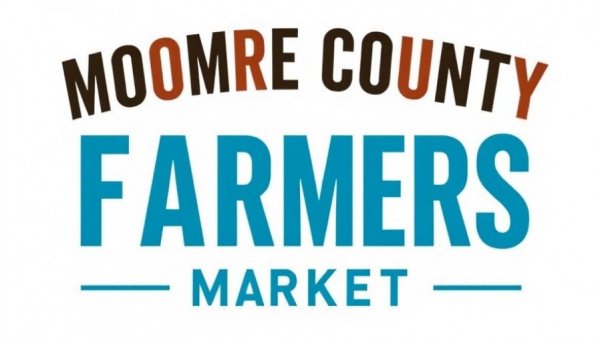 Moore County Farmers Market logo with bold text and clean design.