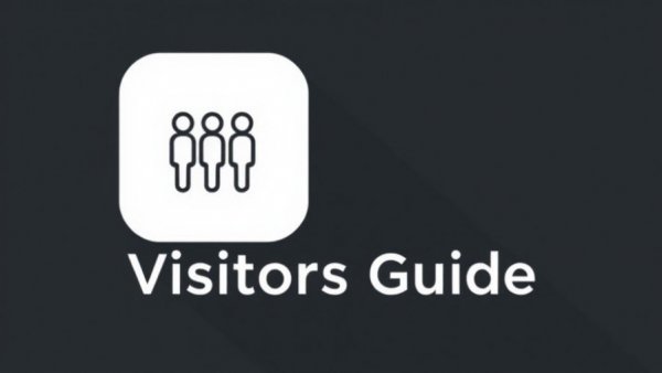 Monochrome visitors guide icon, minimalist design.