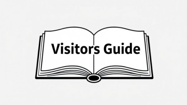 Minimalist 'Visitors Guide' icon with open book.