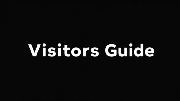 Minimalist Visitors Guide logo in black and white.