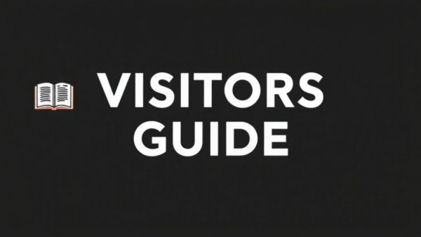 Visitors Guide text with book icon.