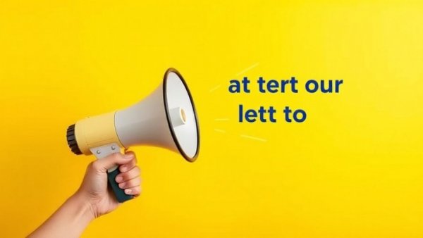 Vibrant newsletter subscription banner with megaphone and text.