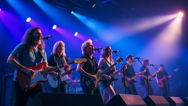 Weekend in the Sandhills NC festival with band performing on colorful stage.