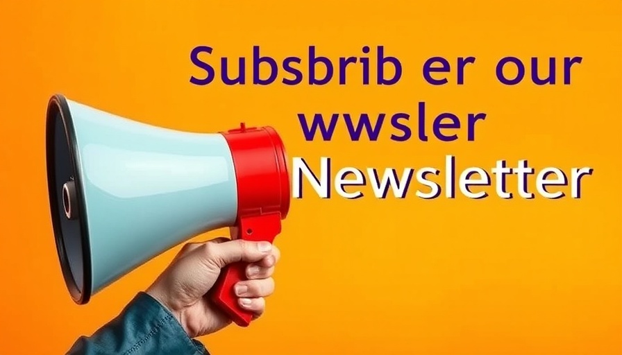 Hand with a megaphone; Subscribe to our Newsletter