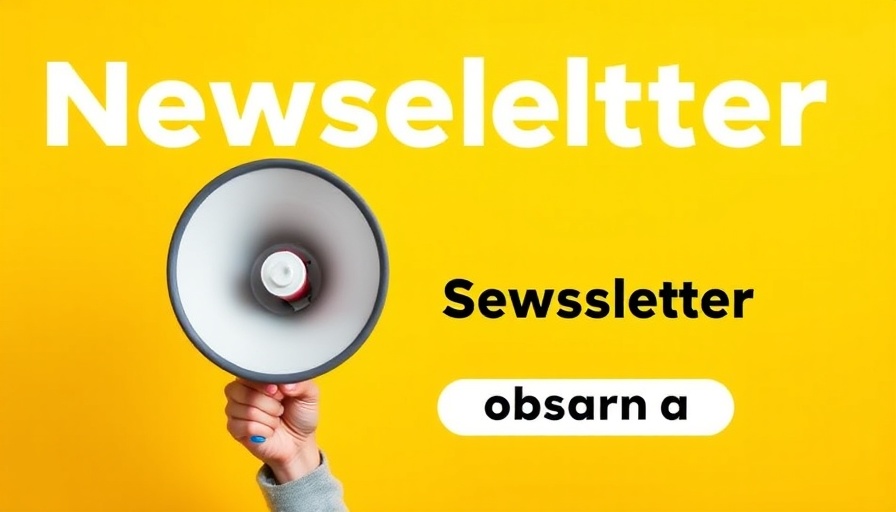Vibrant newsletter subscription reminder with megaphone.