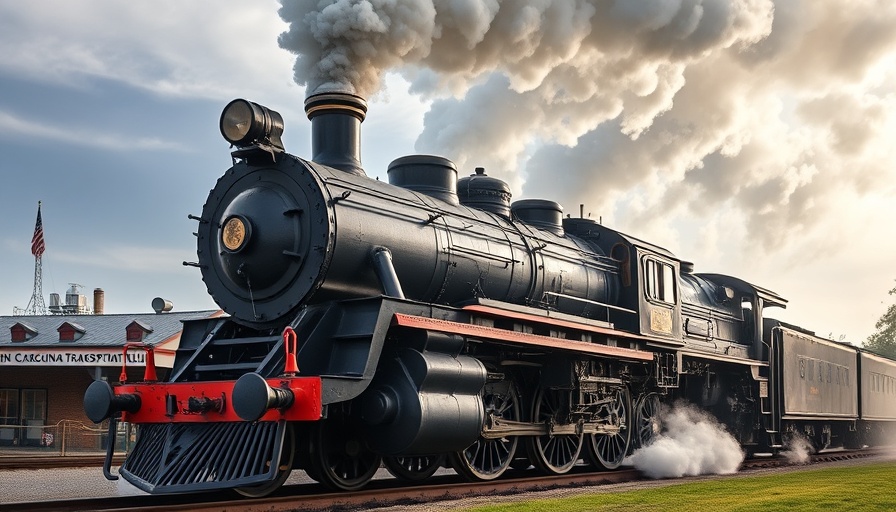 Classic steam locomotive at North Carolina Transportation Museum with vintage allure.