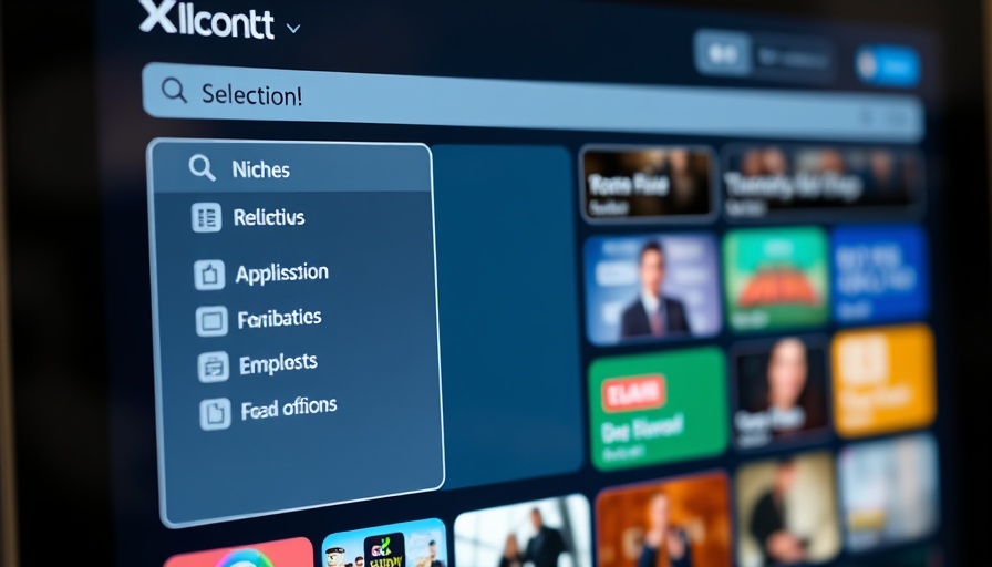 Interface for selecting niches and topics, Unlimited Content Ideas for Retirees.