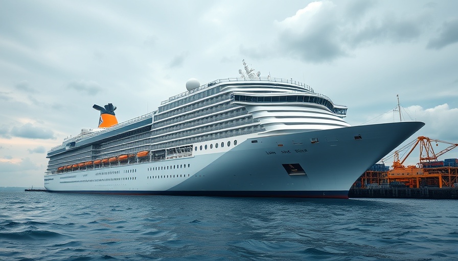 Cruise ship docked at port amid itinerary changes due to hurricane