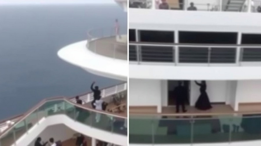 Watch: Shocking video of teenagers climbing balcony sparks cruise ship safety concerns