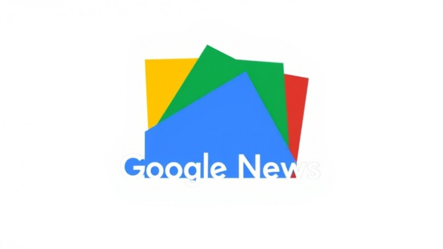 Google News logo with colorful, overlapping cards.