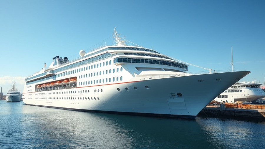 Royal Caribbean cruise ship docked, showcasing private destination strategy.