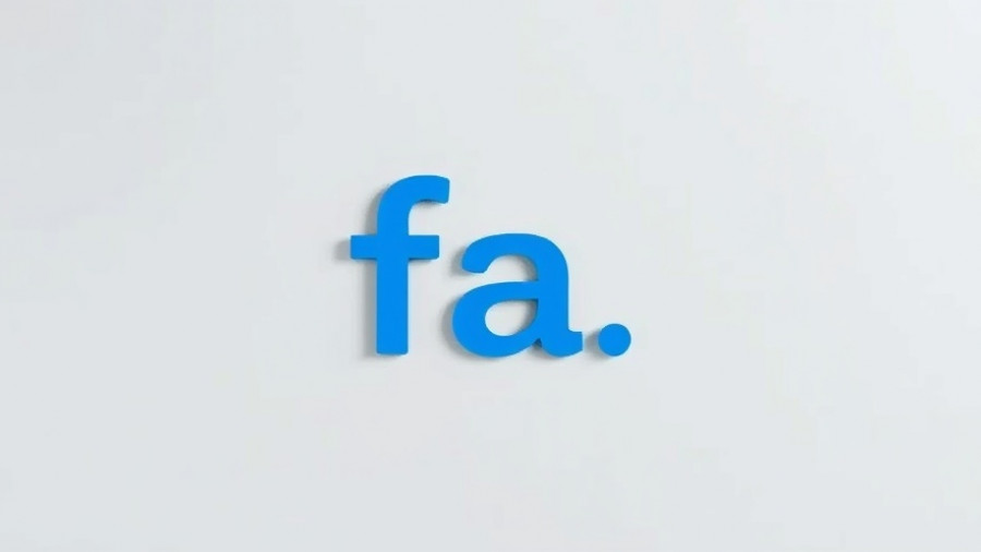 Simple blue 'fa!' logo on gray background