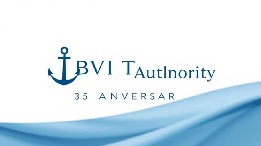 BVI Ports Authority 35 Years Celebration logo with anchor.