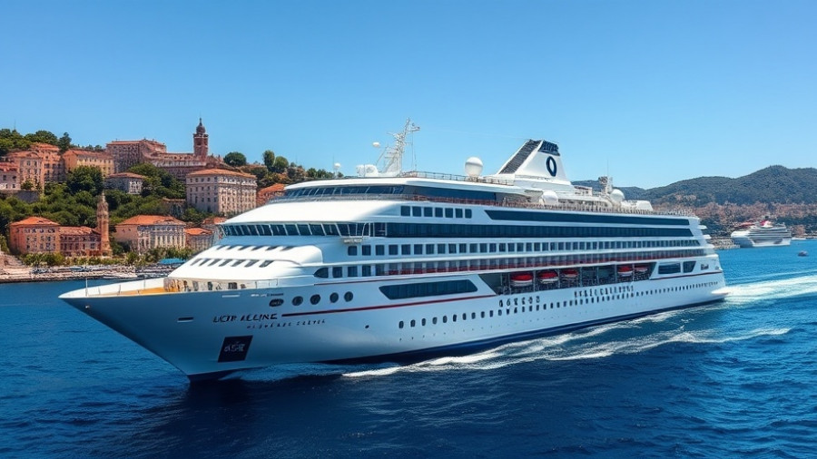 $63 Billion Cruise Ship Investment visual, showcasing luxurious ship.