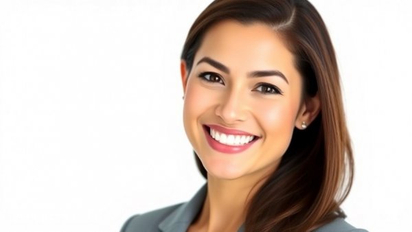 Professional woman in formal attire, smiling confidently, Heineken Duty Free Distribution Strategy.