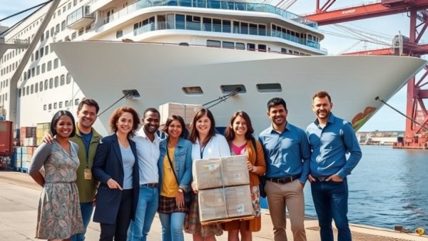 Holland America delivers hurricane aid in Jamaica with diverse team dockside.