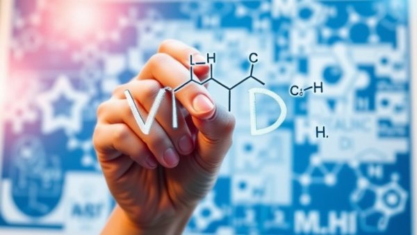 Chemical structure illustration of Vitamin D for educational purposes.