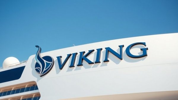 Viking logo close-up on ship, Viking Holdings Q3 financial results 2025