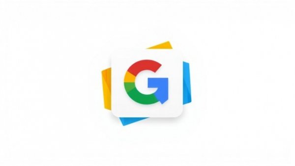 Minimalistic Google News icon with colorful layers