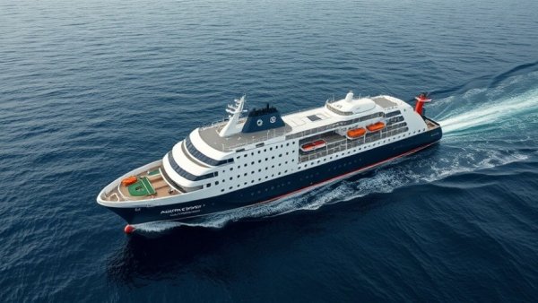 Aurora Expeditions Douglas Mawson ship sailing in open ocean