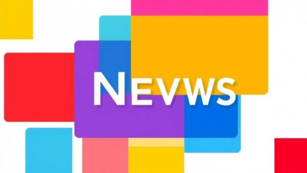 Colorful abstract logo for news platform.