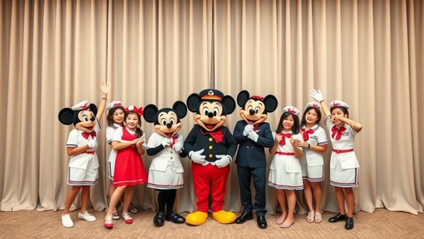 Disney Cruise Line Adventure Delivery event with Disney characters.