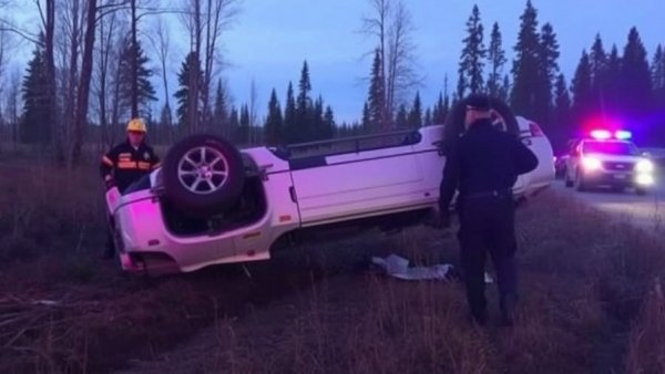 Two people injured, one airlifted after vehicle rolls over in Northland