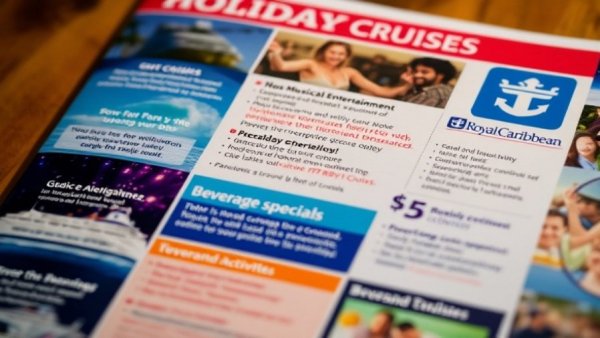 Quantum of the Seas holiday cruise brochure with package deals and activities.
