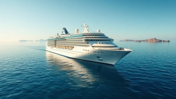 Crystal Cruises ship during wave season offers.