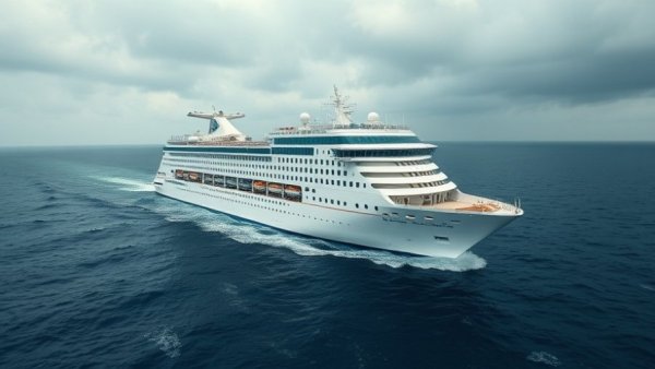 Royal Caribbean cruise ship sailing in open sea, suggesting itinerary changes.