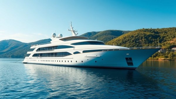 Luxurious white cruise ship for Riviera Travel Wave Season Promotions.