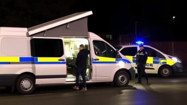 Woman attacks campervan after denied ride home by police