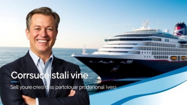 Norwegian Cruise Line travel advisor initiatives presentation with executive and ship.