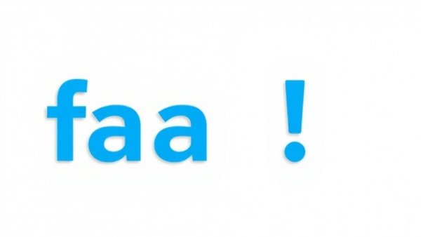Typography art of 'fa!' in bold blue letters.
