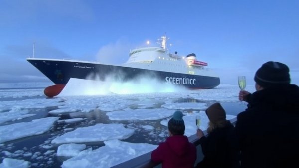Watch: Amazing footage of Scenic Eclipse II being freed from pack ice in Antarctica and guests sipped champagne