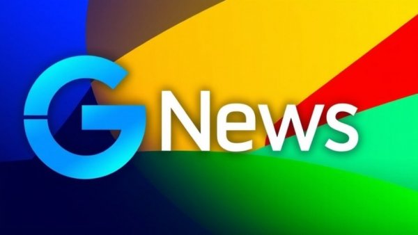 Colorful Google News logo.